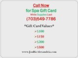 Spa Gift Certificates and Gift Cards Alexandria Virginia