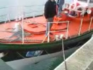 Mise à l'eau du canot de sauvetage Patron Emile Daniel