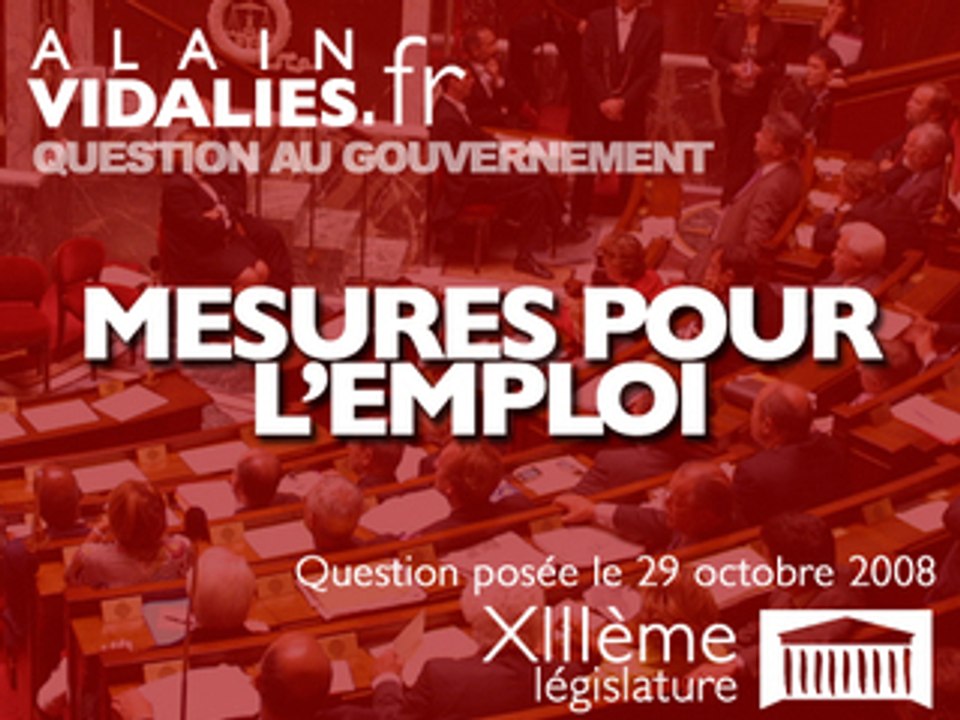 Mesures pour l'emploi, question au gouvernement