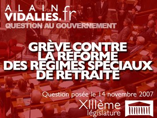 Grève contre la réforme des régimes spéciaux de retraite