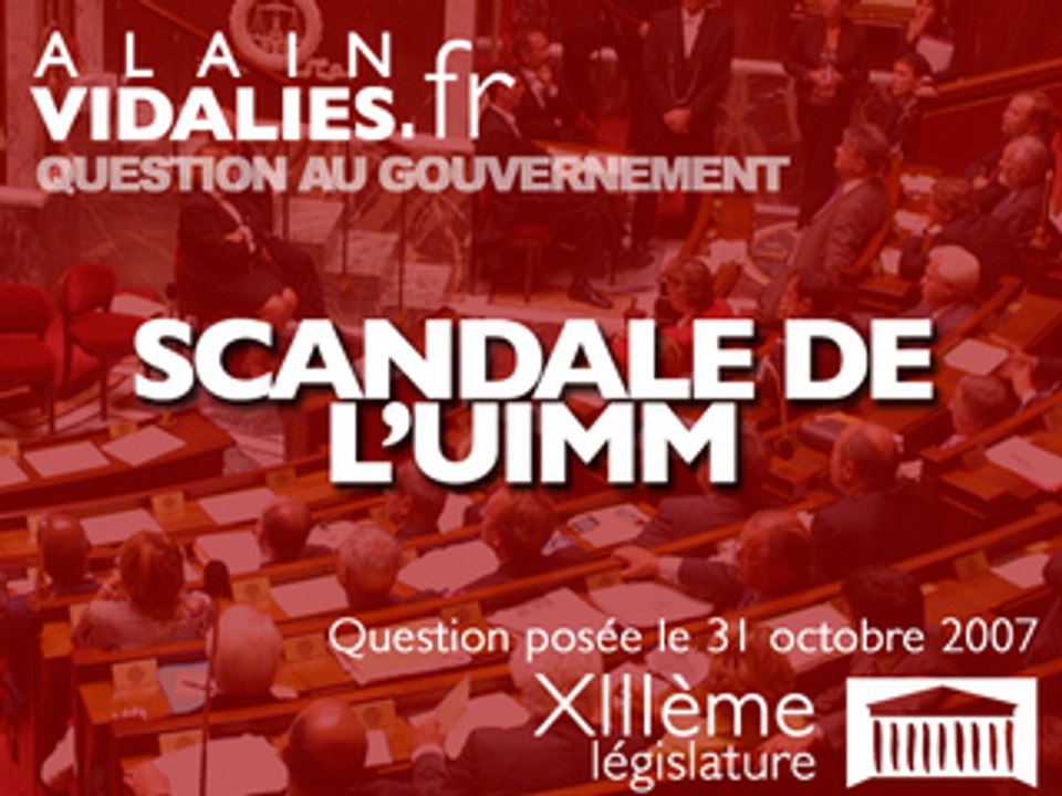 Scandale de l'UIMM, question au gouvernement