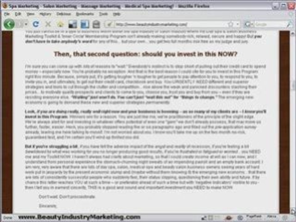 Spa Marketing Salon Marketing System