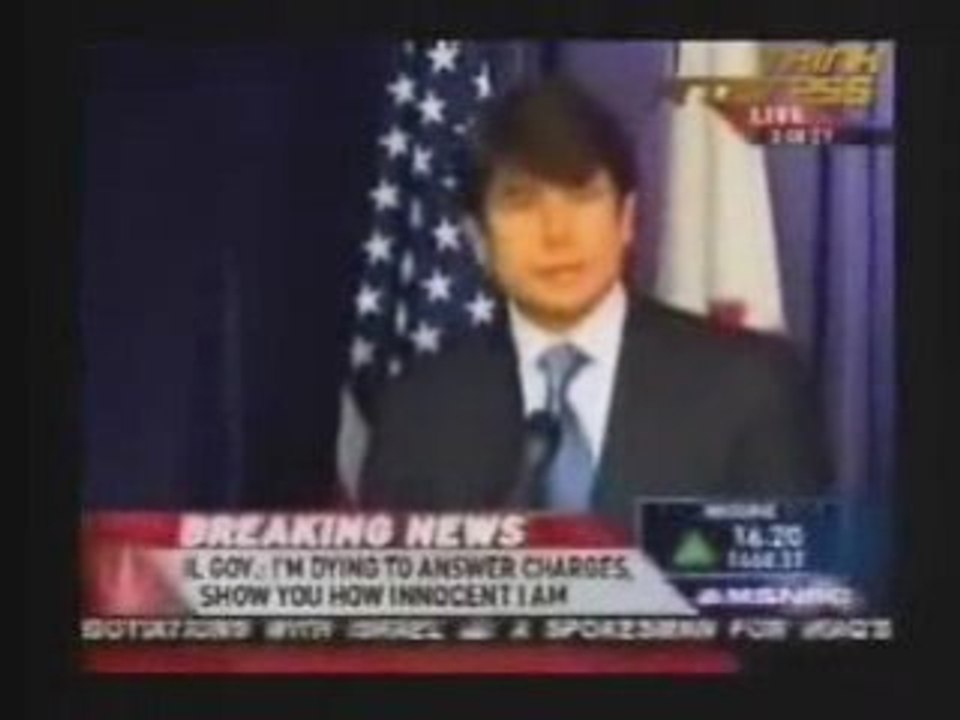 Corrupt Governor's Amusing Press Conference