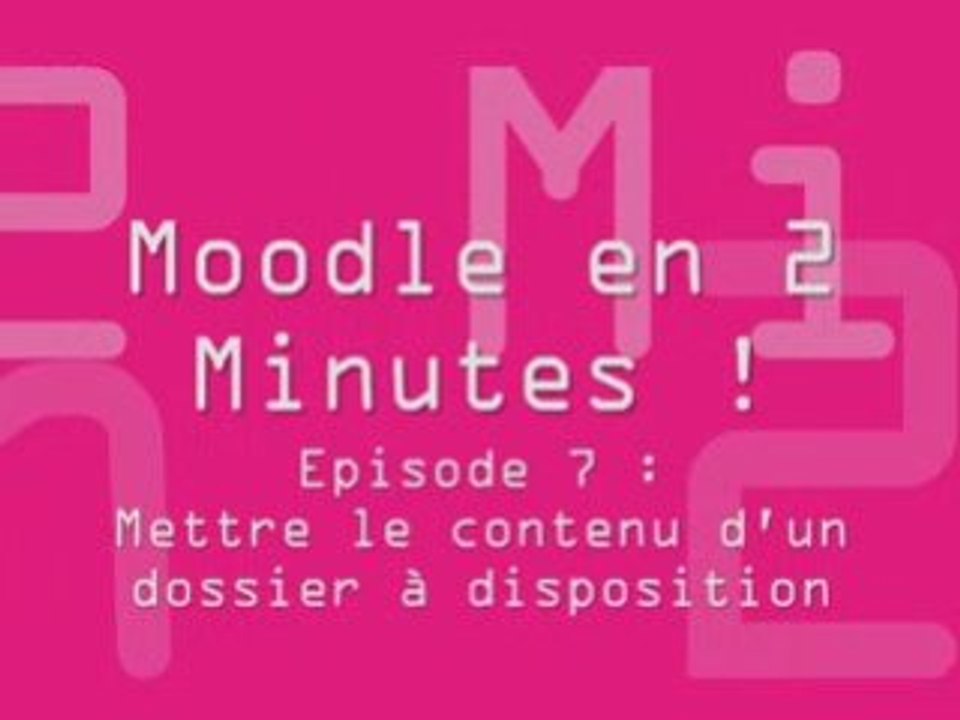 Episode 7 : Mettre le contenu d'un dossier à disposition
