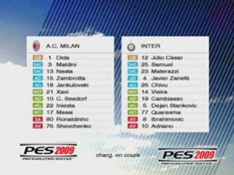 Resumé de AC MILAN - INTER & AS ROMA - JUVENTUS pour Go09