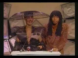 Rick James & Grace Jones.Present 25th Grammys R&B.1983
