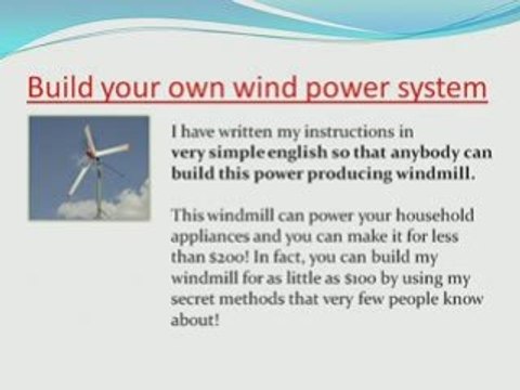 DIY solar energy and wind turbine plans