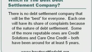 What is the best debt settlement service to use?