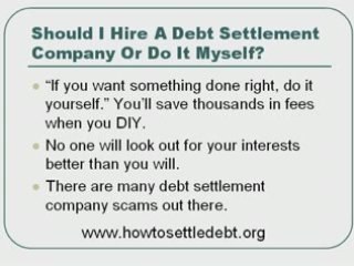 When should you do it yourself and settle your own card debt