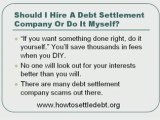 When should you do it yourself and settle your own card debt