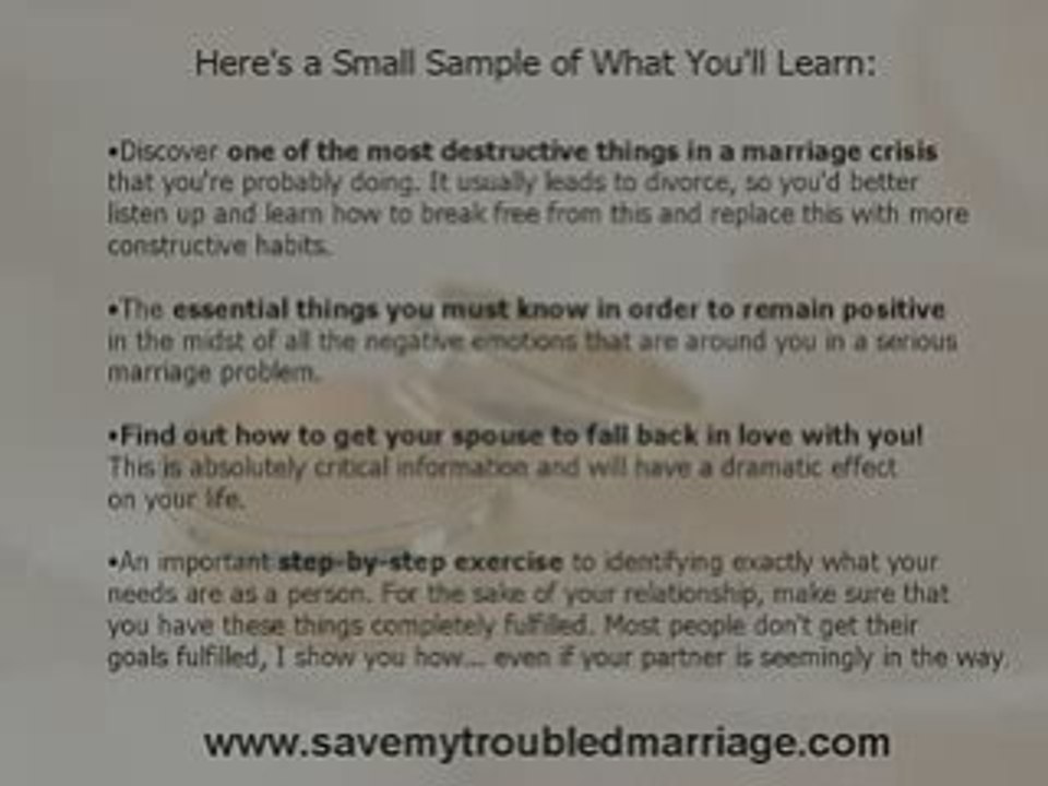 Powerful, proven advice for your troubled marriage