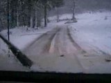 4L sur la neige en ardeche en camera embarque