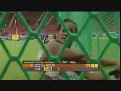 Athlé lancer marteau Yipsi Moreno 74m09