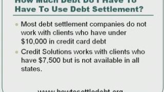 How do you qualify for using a debt settlement program?