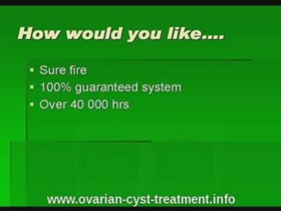 Revolutionary ovarian cyst treatment