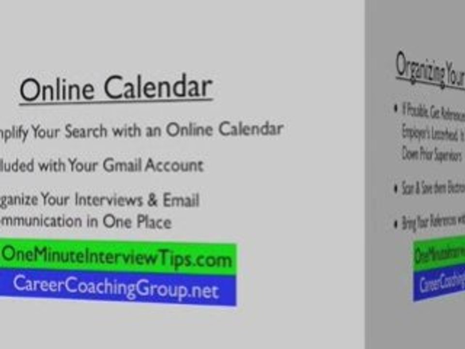 How to Organize your job search | OneMinuteInterviewTips.com