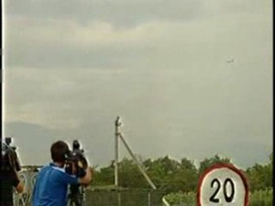 SU-25  russian aircraft attacks Georgia