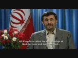 Iranian President Ahmadinejad 2008 Christmas Message Speech