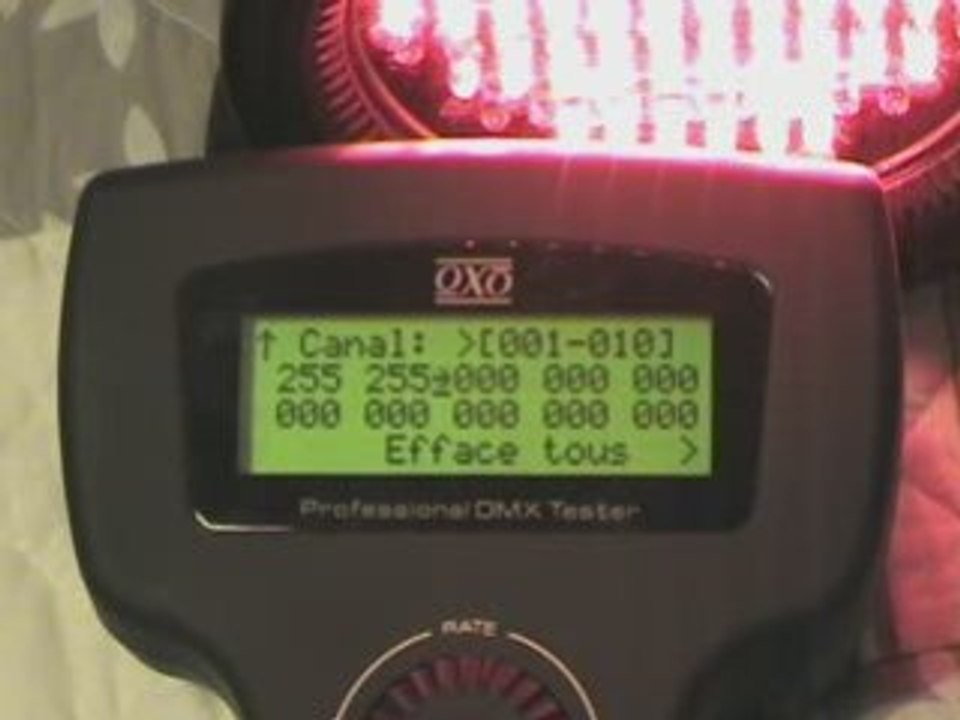 Testeur DMX OXO en émission