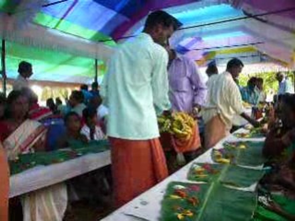 Repas de mariage à la Keralaise