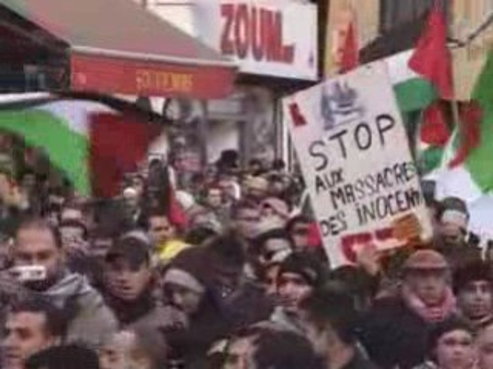 - Gaza Une des Manifestations à Paris en soutien -