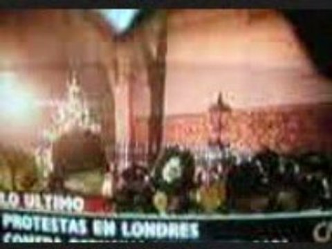 primer ministro israeli - manifestaciones en londres