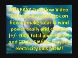 Save $$$ - Make Solar Panels, Wind Power - GO GREEN TODAY!!!