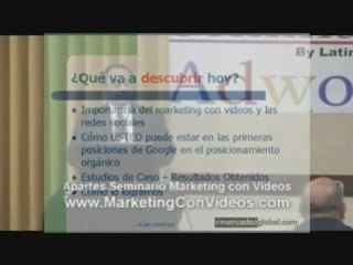 Temas tratados en la conferencia de marketing con videos