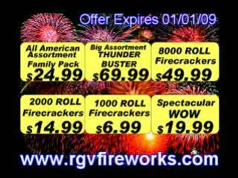 RGV Fireworks| Alamo | Weslaco | McAllen