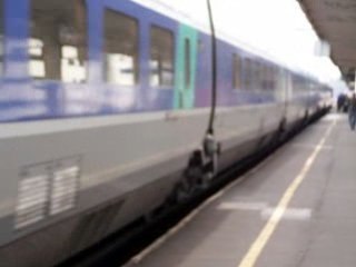 St Pierre des Corps - Départ d'un TGV