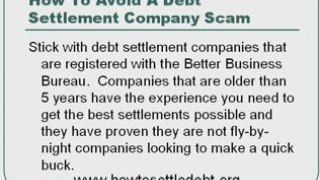 How to avoid bad debt negotiation company scams