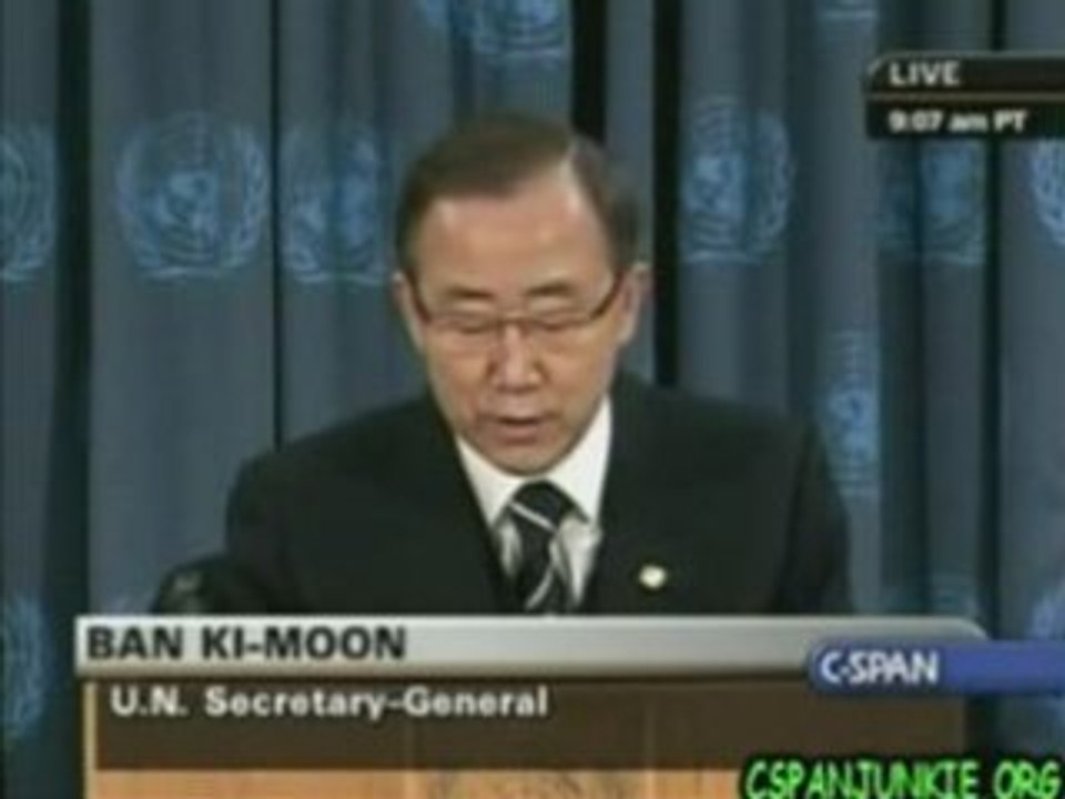 Ban Ki Moon calls to cease fire in Gaza