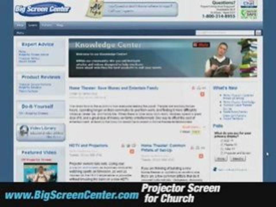 Projector Screen for Church