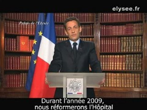 Les Voeux de Nicolas Sarkozy, 31 décembre 2008