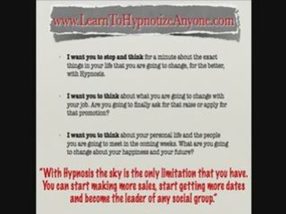 Learn how to Hypnotize Anyone. Works Better than NLP.