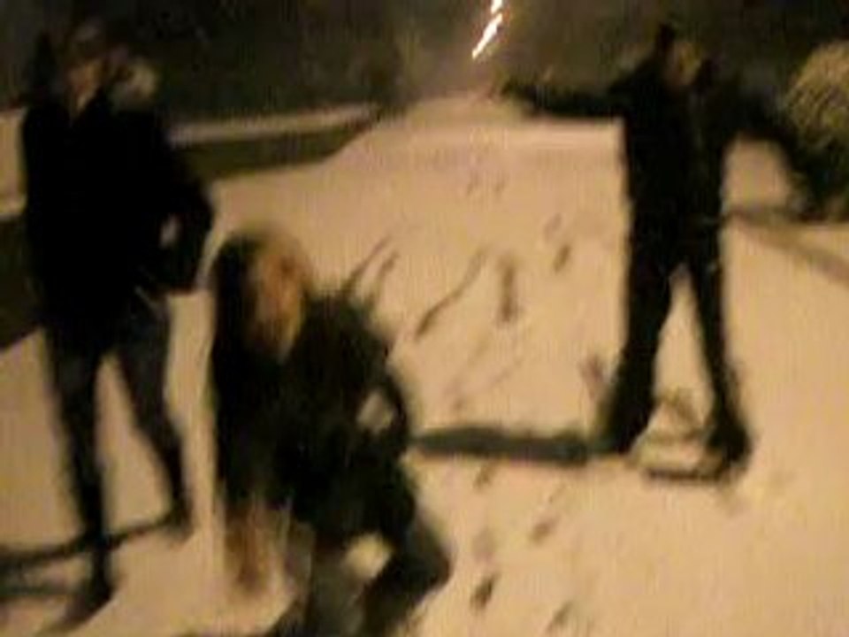 Glissade dans la neige