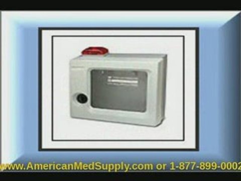 Cardiac Science Powerheart AED wall mount storage cabinet