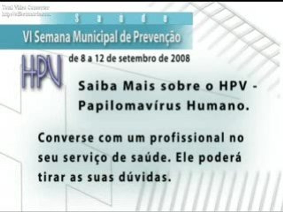 VI Semana Municipal de Prevenção ao HPV - São Paulo