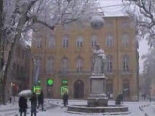 Monuments et rues d'Aix sous la neige 7 janvier 2009