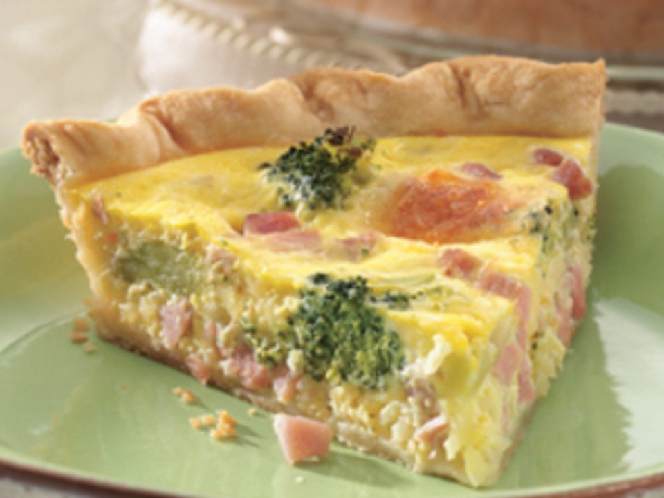 Quiche recipe - How to make ham and broccoli quiche
