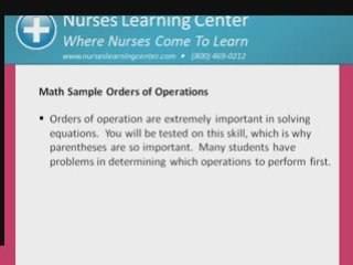 Nurses Learning Center Math Sample Variety