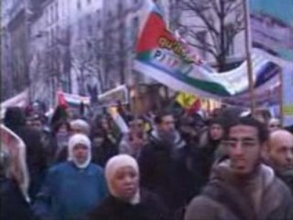 Manif contre la barbarie sioniste à Gaza Paris 31 déc 2008 1