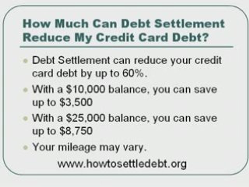 How much can you settle debt with a debt settlement company?