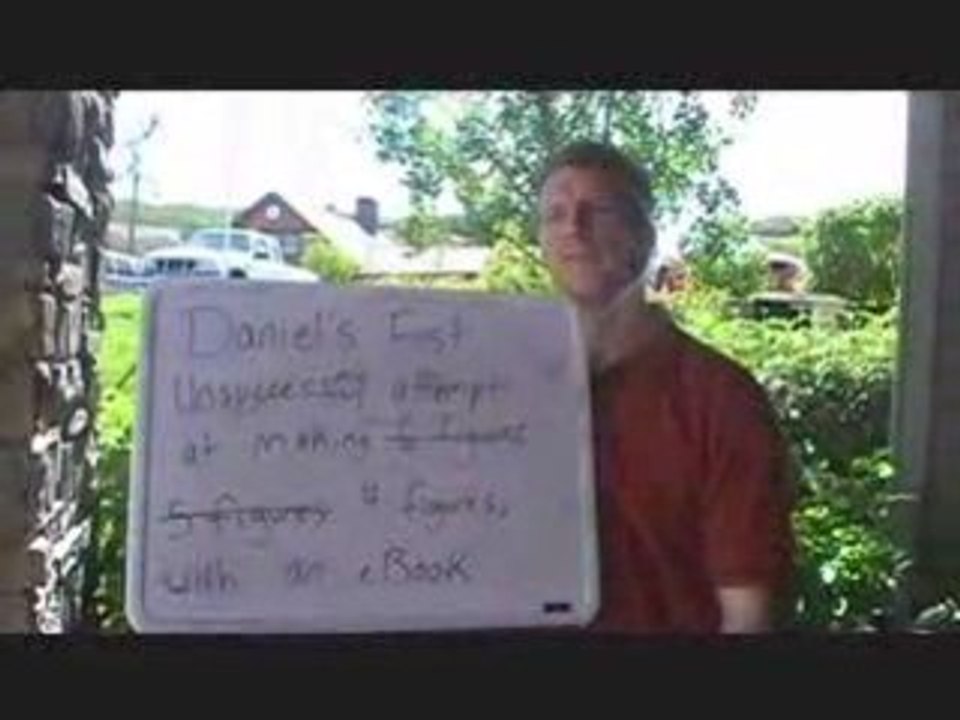 This is about Daniel's first attempt at internet marketing.
