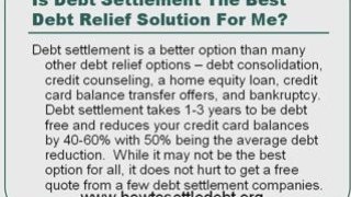 Compare debt relief solutions - how good is debt settlement?