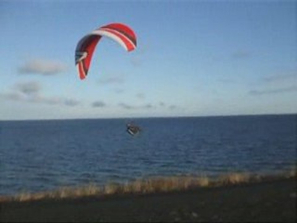 2.1.2009 mit Gleitschirm an der Kante