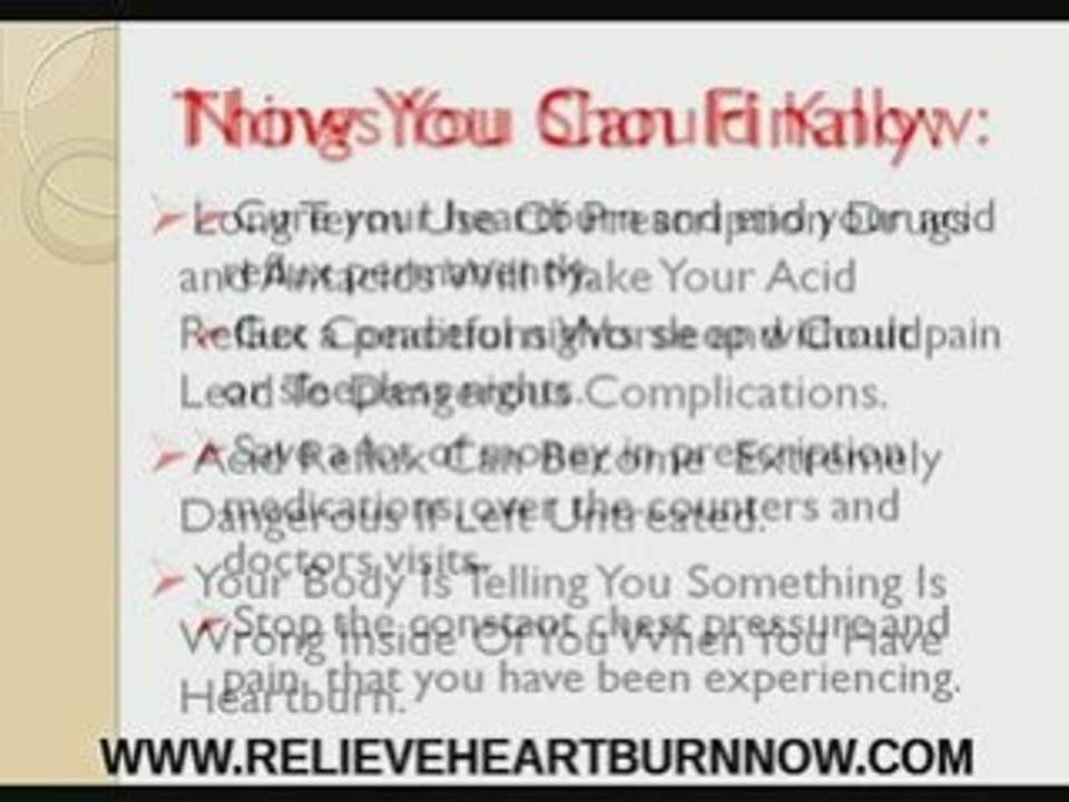 Heartburn and Acid Reflux Symptoms Permanent Natural Cure