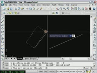 Autocad 2006, rotation et référence