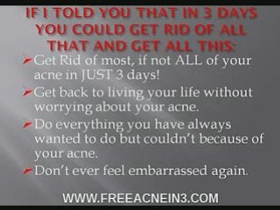 Cure Acne Naturally-In Just 3 Days