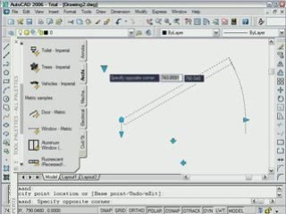 AutoCAD 2006, les blocs dynamiques, utilisation